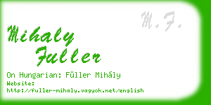 mihaly fuller business card