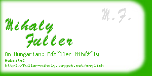 mihaly fuller business card